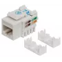 Intellinet Keystone jack, Cat6, UTP, LSA, biela, plochá, biela, RJ-45, konektor samica, 22/26, Cat6