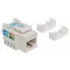 Intellinet Keystone jack, Cat6, UTP, LSA, biela, plochá, biela, RJ-45, konektor samica, 22/26, Cat6