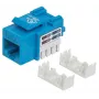 Intellinet Keystone zásuvka, Cat6, UTP, LSA, modrá, plochá, modrá, RJ-45, konektor samica, 22/26, Cat6