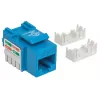 Intellinet Keystone zásuvka, Cat6, UTP, LSA, modrá, plochá, modrá, RJ-45, konektor samica, 22/26, Cat6