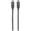 Manhattan USB-C na USB-C kábel, 1 m, konektor samec na konektor samec, čierny, 10 Gbit/s (USB 3.2 Gen 2, známy aj ako USB 3.1), 3 A (rýchle nabíjanie), SuperSpeed+ USB, doživotná záruka, zodpovedá USB31CC1M