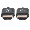 Manhattan HDMI kábel s Ethernetom (Ultra Thin), 4K@60Hz (Premium High Speed), 1 m, konektor samec na konektor samec, čierny, Ultra HD 4k x 2k, plne tienený, pozlátené kontakty, doživotná záruka