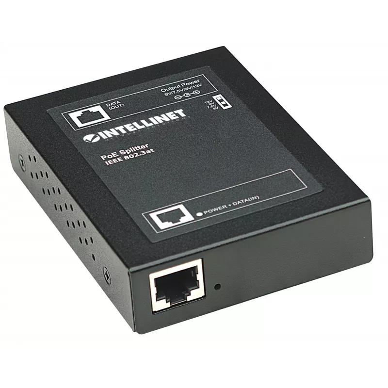 Intellinet Power over Ethernet (PoE+) splitter, IEEE802.3at, 5, 7,5, 9 alebo 12 V DC výstupné napätie