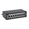 Intellinet patch panel, Cat6a, FTP, 8-port, desktop, tienený, 90° Top-Entry LSA lišty, čierny