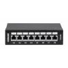 Intellinet patch panel, Cat6a, FTP, 8-port, desktop, tienený, 90° Top-Entry LSA lišty, čierny