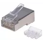 Intellinet RJ45 modulárny konektor samec Pro Line, Cat6A, STP, 3-zubový, pre pevné a flexibilné vodiče, 50 µ pozlátené kontakty, 70 ks