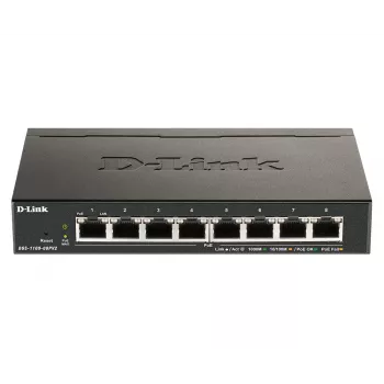 D-Link 8-portový PoE Gigabit Smart Managed switch, Managed, L2/L3, Gigabit Ethernet (10/100/1000), full duplex, Power over Ethernet (PoE)