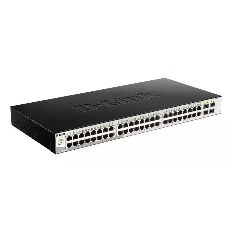 D-Link DGS-1210-52/ME Managed L2 Gigabit Ethernet (10/100/1000) 1U čierny