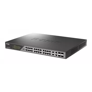 D-Link DSS-200G-28MPP sieťový switch Managed L2 Gigabit Ethernet (10/100/1000) Power over Ethernet (PoE) 1U sivý