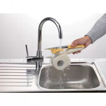 Ariete 457 Gratì Waterproof – vodotesné elektrické strúhadlo – bez kábla – umývateľné pod tečúcou vodou – 2 nerezové valce – biela a žltá