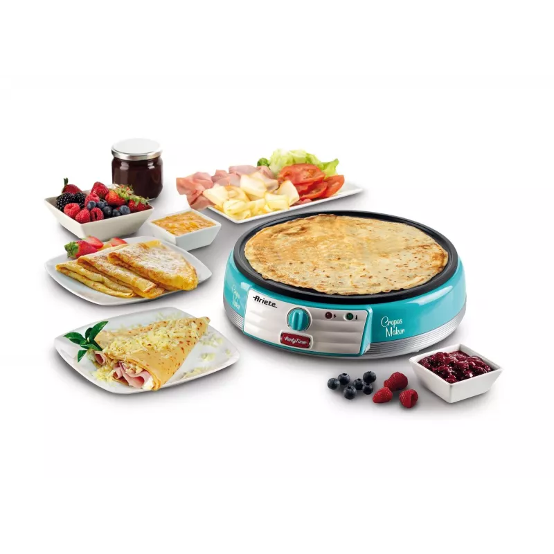 Ariete Maker elektrická platňa na crêpes, 1000 W, nepriľnavá, modrá