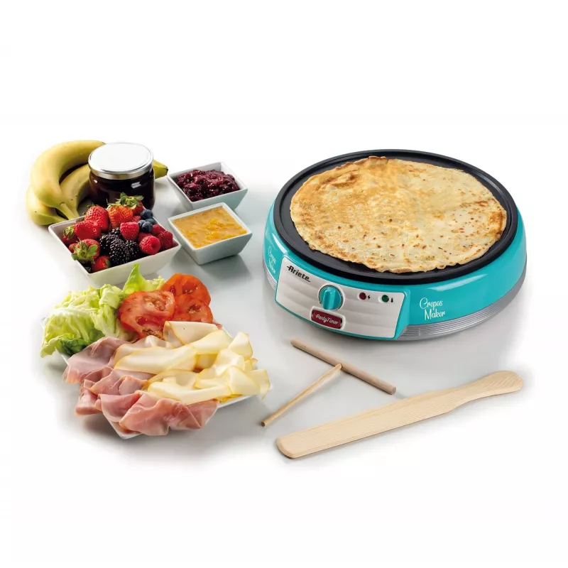 Ariete Maker elektrická platňa na crêpes, 1000 W, nepriľnavá, modrá