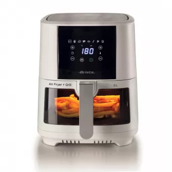 Ariete 4626 Airy Fryer 6L, teplovzdušná fritéza, 1300 W, objem 6 l, kapacita na 2,5 kg, 8 prednastavených programov, teplota do 200 °C, priehľadný košík na kontrolu varenia, čierna