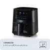 Ariete 4633, teplovzdušná fritéza 4L, 1400W, objem 4L, 9 programov, funkcia Shake a Grill, teplota do 200°C, čierna