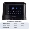 Ariete 4633, teplovzdušná fritéza 4L, 1400W, objem 4L, 9 programov, funkcia Shake a Grill, teplota do 200°C, čierna