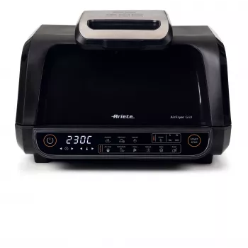 Ariete 4635 Air Fryer Grill, teplovzdušná fritéza a gril, gril na steaky, 1700 W, objem 8 l, fritovanie a grilovanie, 8 funkcií varenia, časovač, čierna