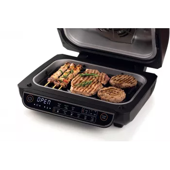 Ariete 4635 Air Fryer Grill, teplovzdušná fritéza a gril, gril na steaky, 1700 W, objem 8 l, fritovanie a grilovanie, 8 funkcií varenia, časovač, čierna