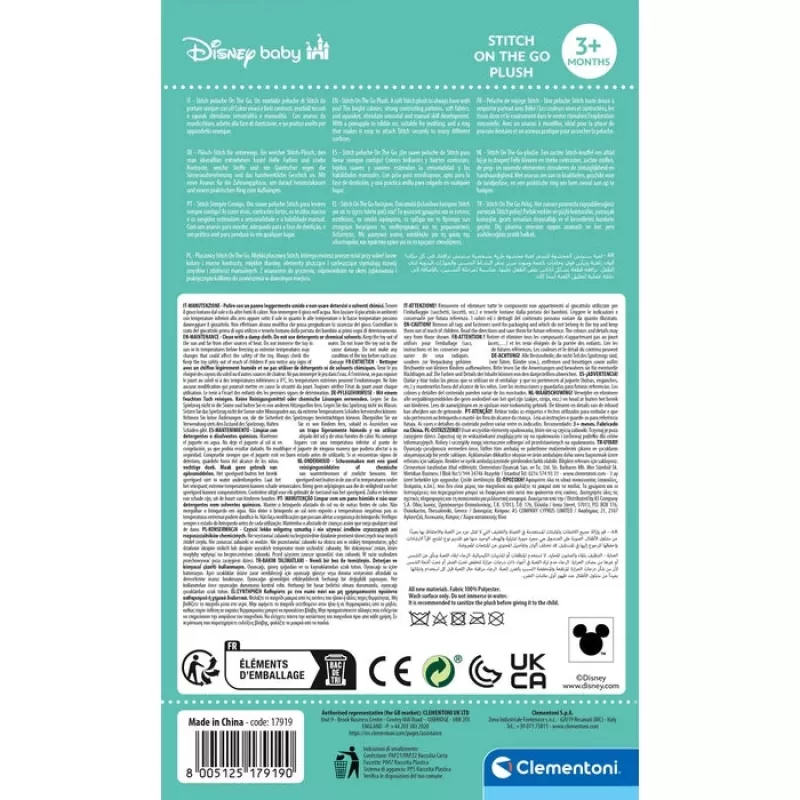 Clementoni Disney Baby Stitch Soft Rattle detská závesná hračka
