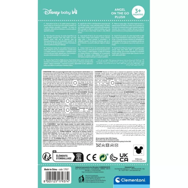 Clementoni Disney Baby Angel Soft Rassel detská závesná hračka