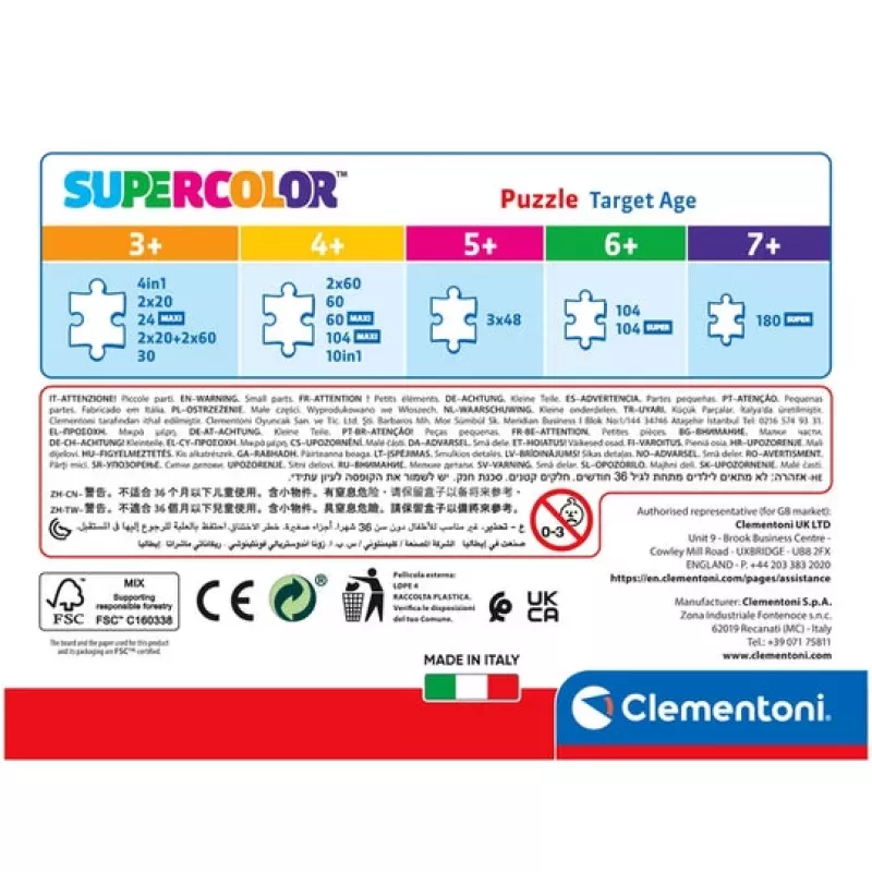 Clementoni Supercolor Disney Princess puzzle 30 dielikov kreslené