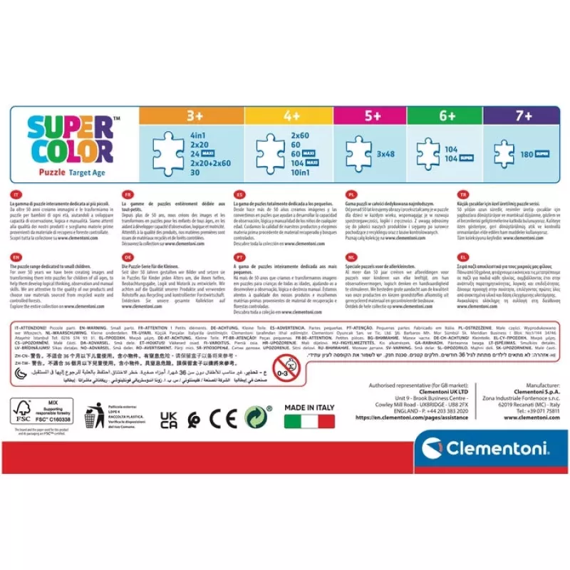 Clementoni Supercolor Batwheels puzzle 60 dielikov komiksy