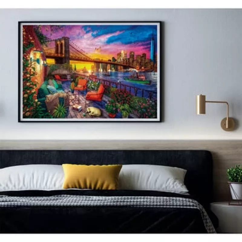 Clementoni Manhattan Balkon-Sonnenuntergang Puzzle 3000 ks mesto