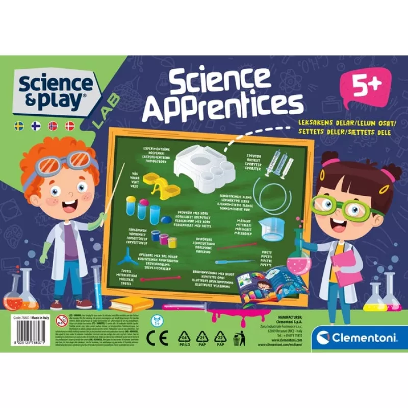 Clementoni Science & Play Science Apprentices, experimentálna súprava, rôzne, 5 rokov