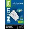 Cellularline GAN nástenná nabíjačka 2xUSB-C 30W PD 2xUSB-C 30W PD nástenná nabíjačka s technológiou GaN