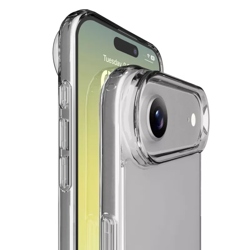 Cellularline Clear Protect - iPhone Air tvrdé puzdro s gumenými okrajmi