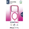 Cellularline Iconic Mag - iPhone 17 Pro transparentné puzdro s farebnými okrajmi, kompatibilné s ekosystémom MagSafe