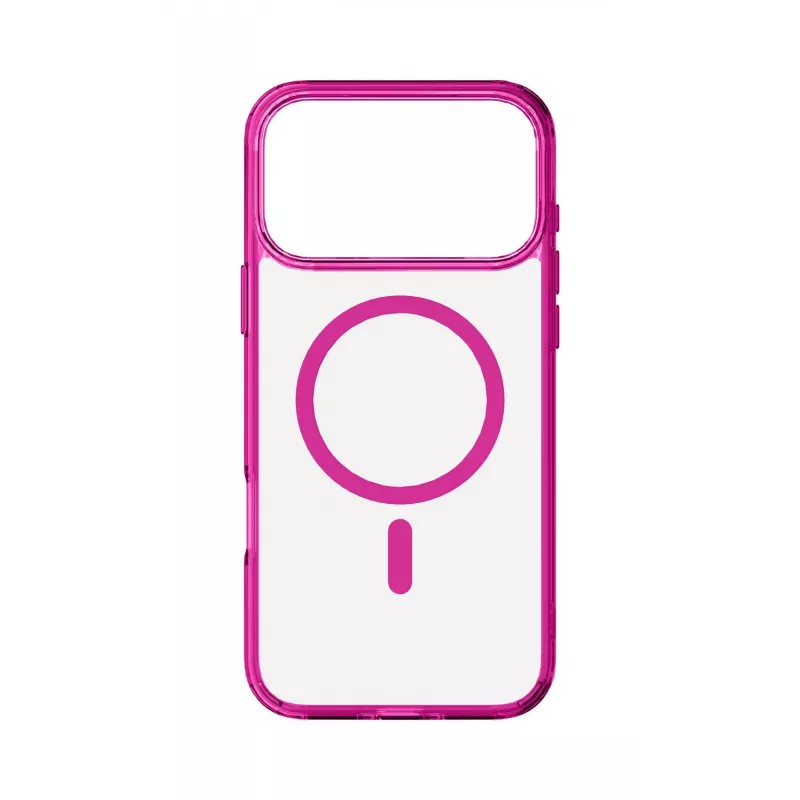 Cellularline Iconic Mag - iPhone 17 Pro transparentné puzdro s farebnými okrajmi, kompatibilné s ekosystémom MagSafe