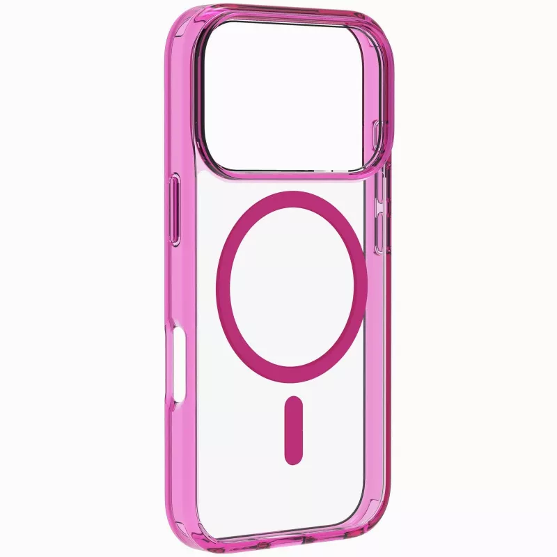 Cellularline Iconic Mag - iPhone 17 Pro transparentné puzdro s farebnými okrajmi, kompatibilné s ekosystémom MagSafe