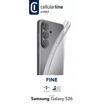Cellularline Fine - Galaxy S26, kryt, Samsung, Galaxy S26, 17 cm (6,7 palca), transparentný