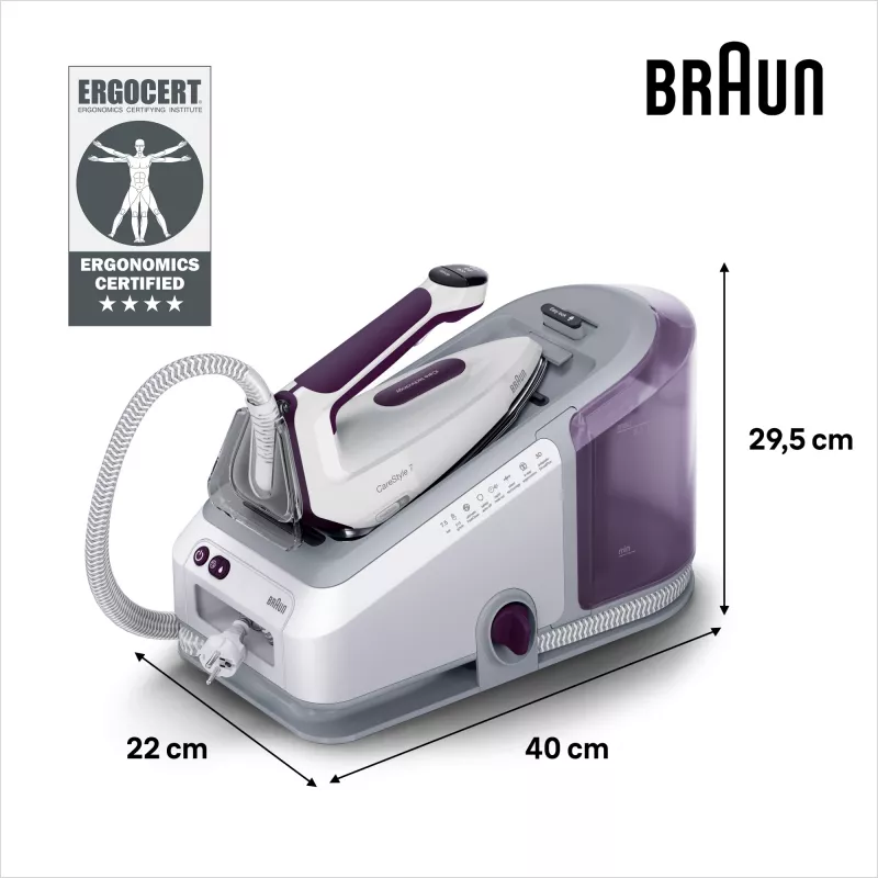 Braun CareStyle 7 IS7266VI 2700 W 2 L EloxalPlus žehliaca plocha fialová