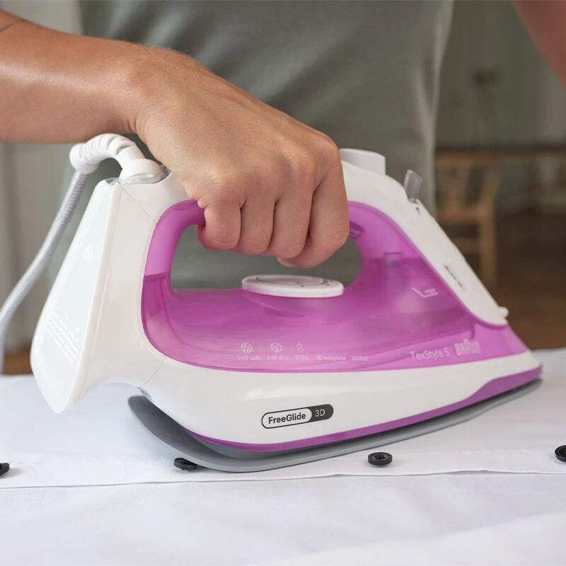 Braun TexStyle 5 SI 5225 parná žehlička 2500 W ružová, biela