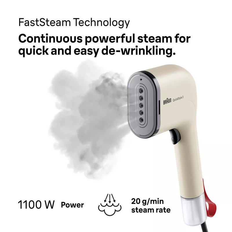 Braun GS 3012 ručný parný hladič 0,07 L 1100 W béžová