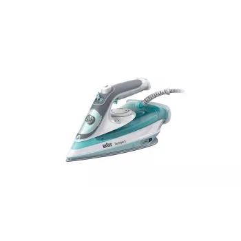 Braun TexStyle 3 SI 5017 GR parná žehlička keramická žehliaca plocha 2700 W sivá, tyrkysová, biela