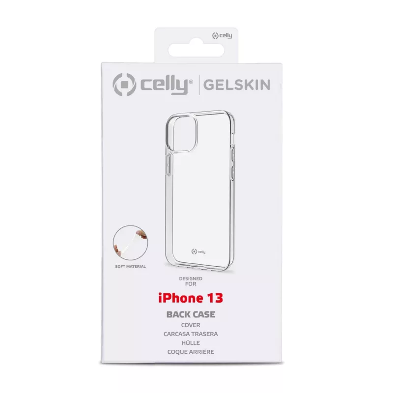 Celly GELSKIN Apple iPhone 13, kryt, Apple, iPhone 13, 15,5 cm (6,1 inch), transparentný