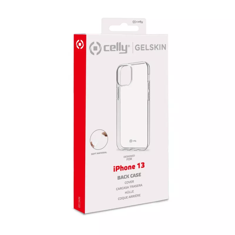 Celly GELSKIN Apple iPhone 13, kryt, Apple, iPhone 13, 15,5 cm (6,1 inch), transparentný