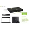Techly HDMI 4x1 multiviewer s bezproblémovým prepínačom, HDMI, kov, čierny, 60 Hz, 1080p, 2,25 Gbit/s
