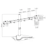 Techly ICA-LCD 2524 držiak / stojan na monitor 81,3 cm (32 inch) na stôl čierny