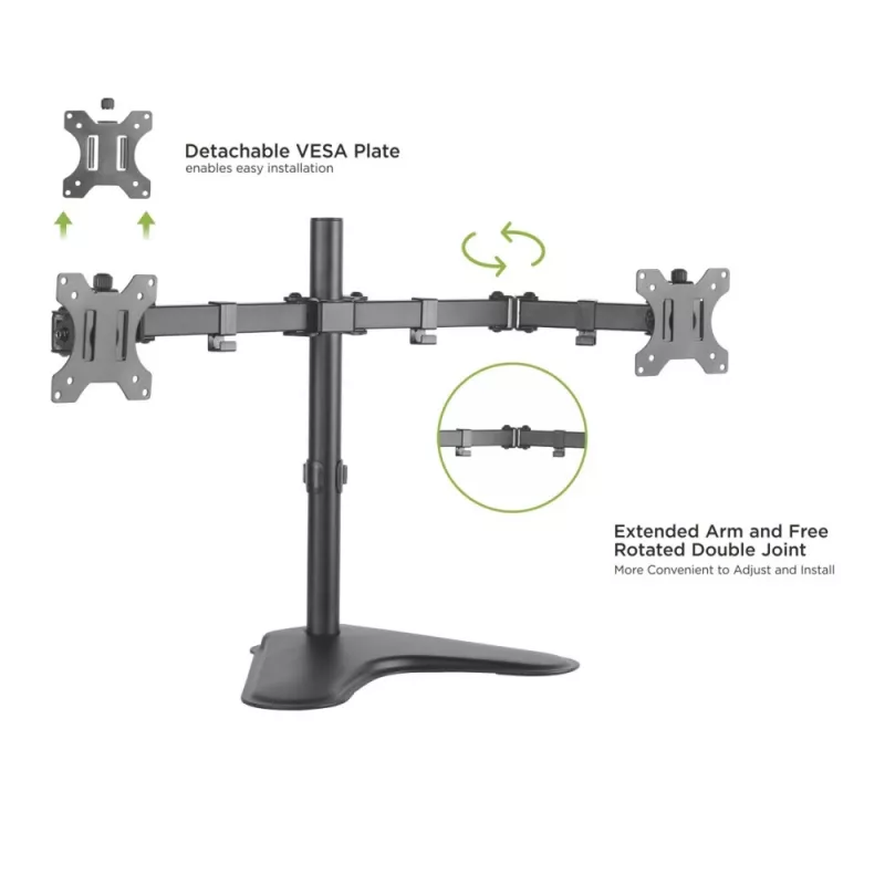 Techly ICA-LCD 2524 držiak / stojan na monitor 81,3 cm (32 inch) na stôl čierny