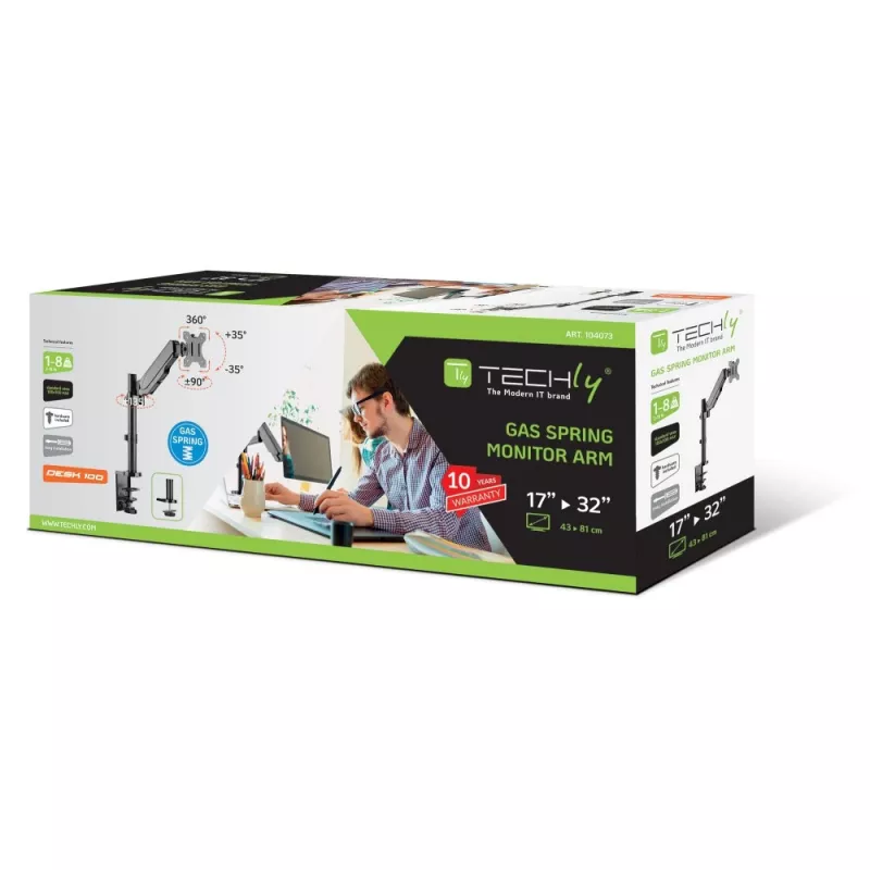 Techly ICA-LCD 515B držiak / stojan na monitor 81,3 cm (32 inch) na stôl čierny