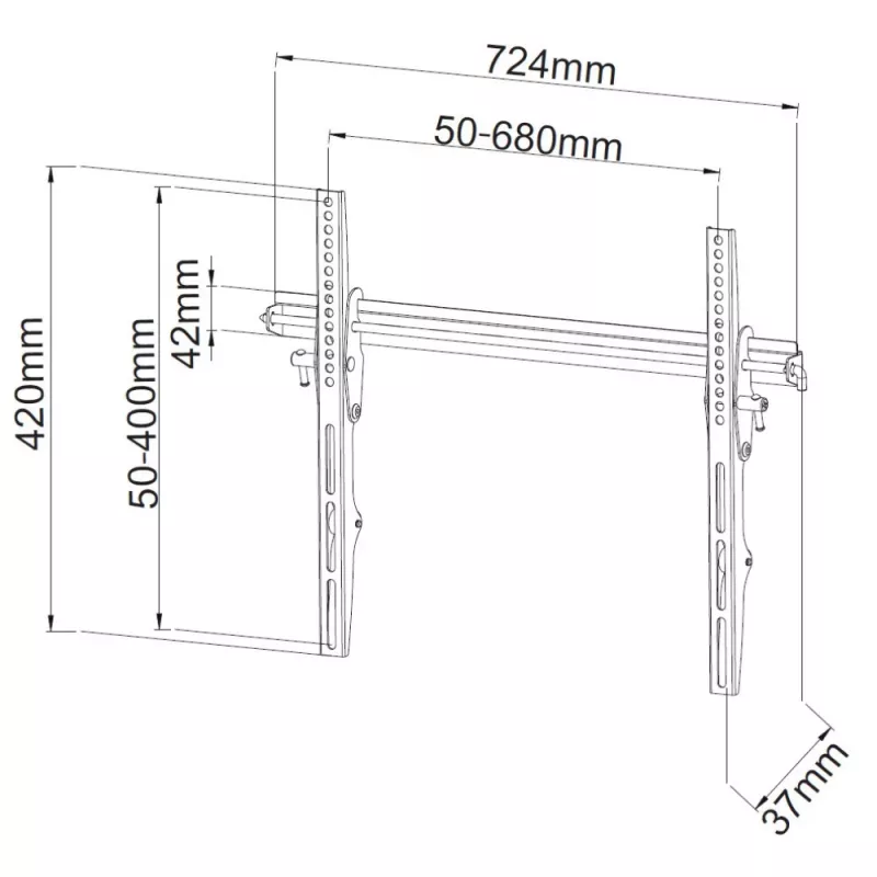 Techly ICA-PLB-133LTY 165,1 cm (65 inch) čierna