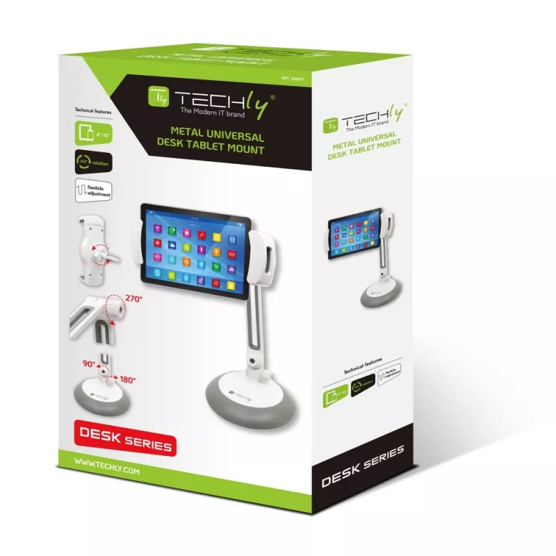 Techly univerzálny stojan na stôl pre smartphone a tablet do 10