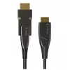 Techly HDMI A/A Micro HDMI AOC optický kábel 4K 10 m, 10 m, HDMI Type-A (štandard), HDMI Type-D (Micro), 3D, 18 Gbit/s, čierna