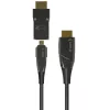 Techly HDMI A/A Micro HDMI AOC optický kábel 4K 20 m, 20 m, HDMI Type-A (štandard), HDMI Type-D (Micro), 3D, 18 Gbit/s, čierna