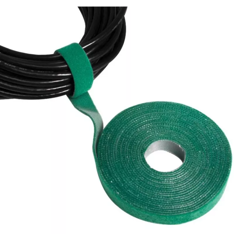 Techly rolka na suchý zips na manažment káblov dĺžka 10 m šírka 20 mm čierna