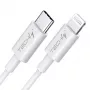 Techly nabíjací a synchronizačný kábel USB-C na Lightning 1 m biely