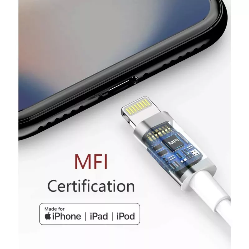 Techly nabíjací a synchronizačný kábel USB-C na Lightning 1 m biely